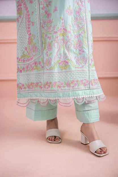 Aqua | Zellbury 3pc Unstitched Embroidered Lawn