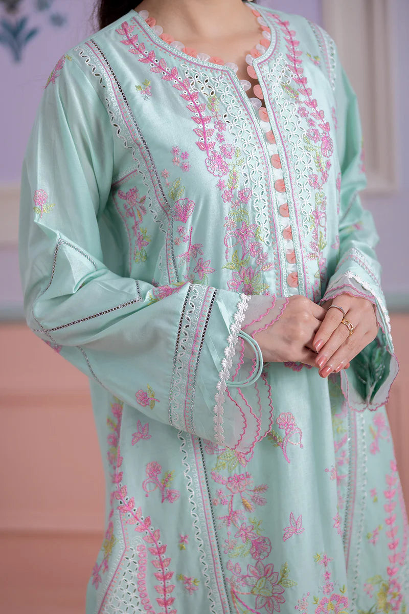 Aqua | Zellbury 3pc Unstitched Embroidered Lawn