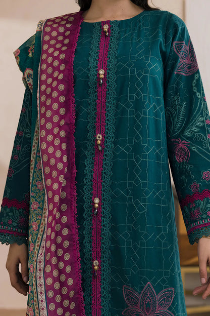 Green | Zellbury 3pc Unstitched Embroidered Lawn