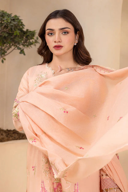 Coral | Zellbury 3pc Unstitched Embroidered Lawn