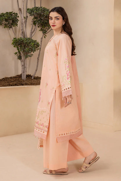 Coral | Zellbury 3pc Unstitched Embroidered Lawn