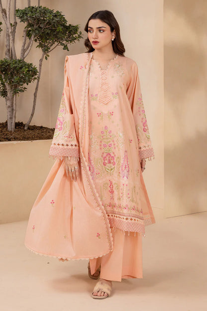 Coral | Zellbury 3pc Unstitched Embroidered Lawn