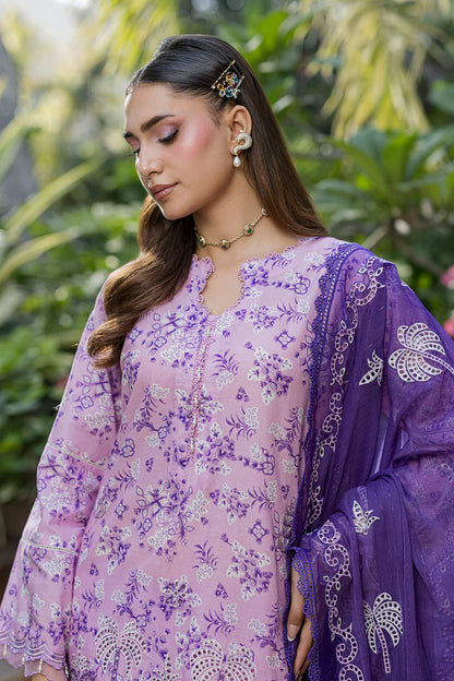 Pink | Zellbury 3pc Unstitched Chikankari