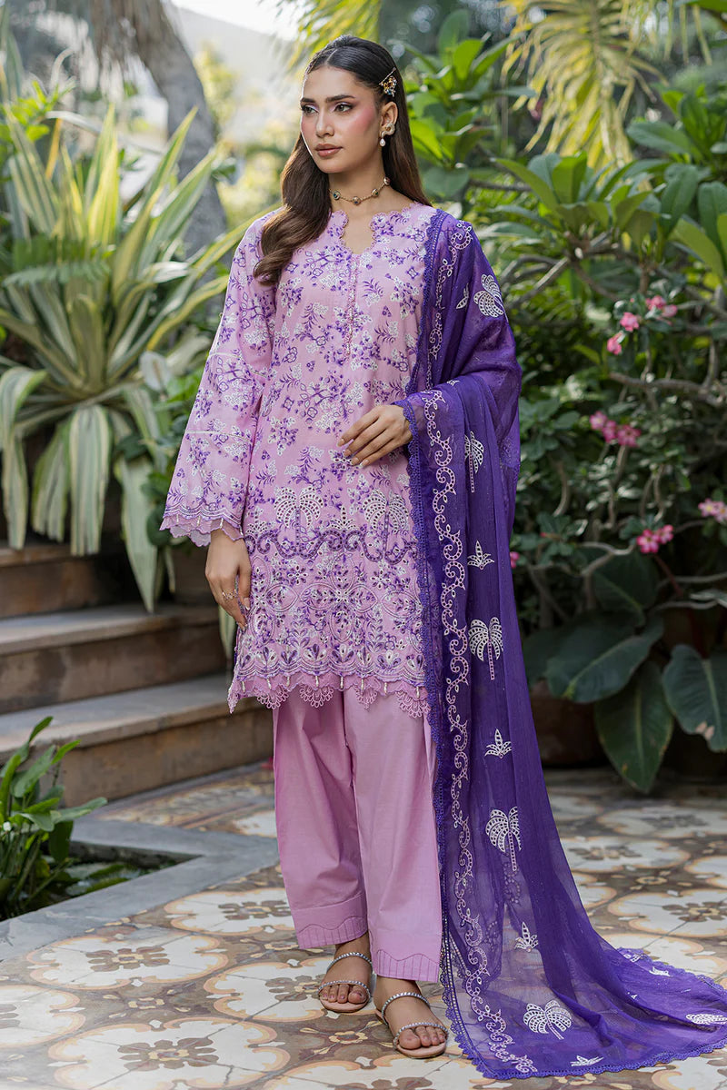 Pink | Zellbury 3pc Unstitched Chikankari