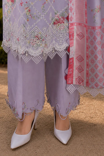 Lilac | Zellbury 3pc Unstitched Chikankari