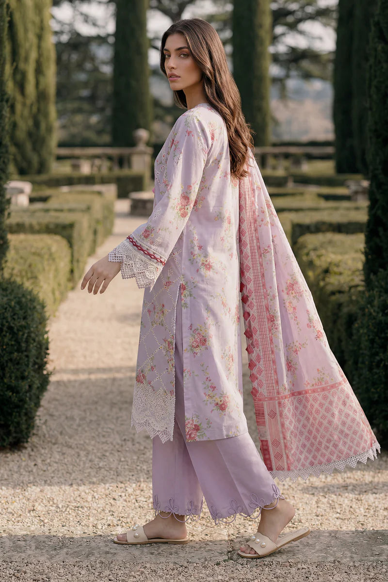 Lilac | Zellbury 3pc Unstitched Chikankari