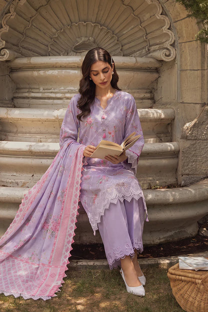 Lilac | Zellbury 3pc Unstitched Chikankari