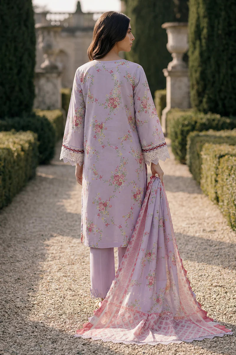 Lilac | Zellbury 3pc Unstitched Chikankari