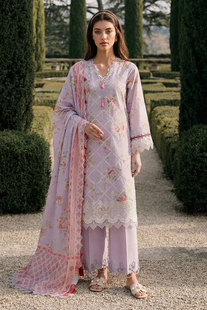 Lilac | Zellbury 3pc Unstitched Chikankari