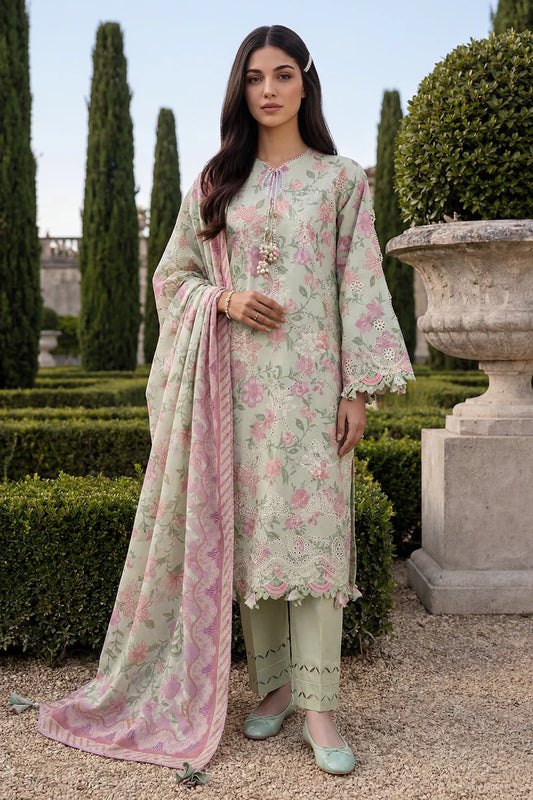 Mint Green | Zellbury 3pc Unstitched Chikankari
