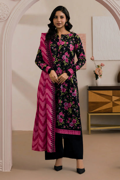 Black | Zellbury 2pc Unstitched Lawn Suit