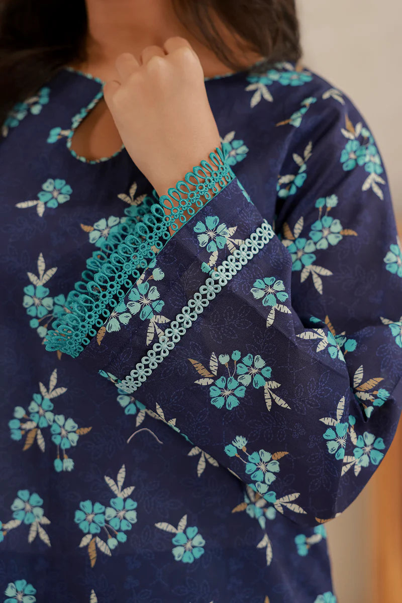 Blue | Zellbury 2pc Unstitched Lawn