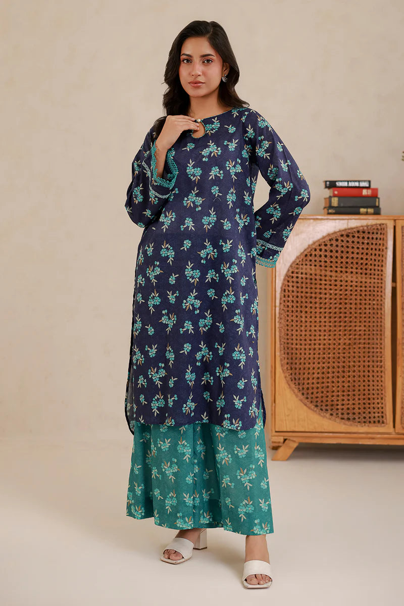 Blue | Zellbury 2pc Unstitched Lawn