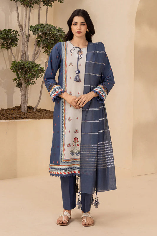 Adratic | Zellbury 3pc Unstitched Dobby Lawn