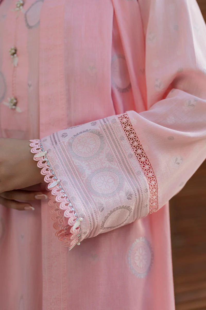 Tea Pink | Zellbury 3pc Unstitched Jacquard