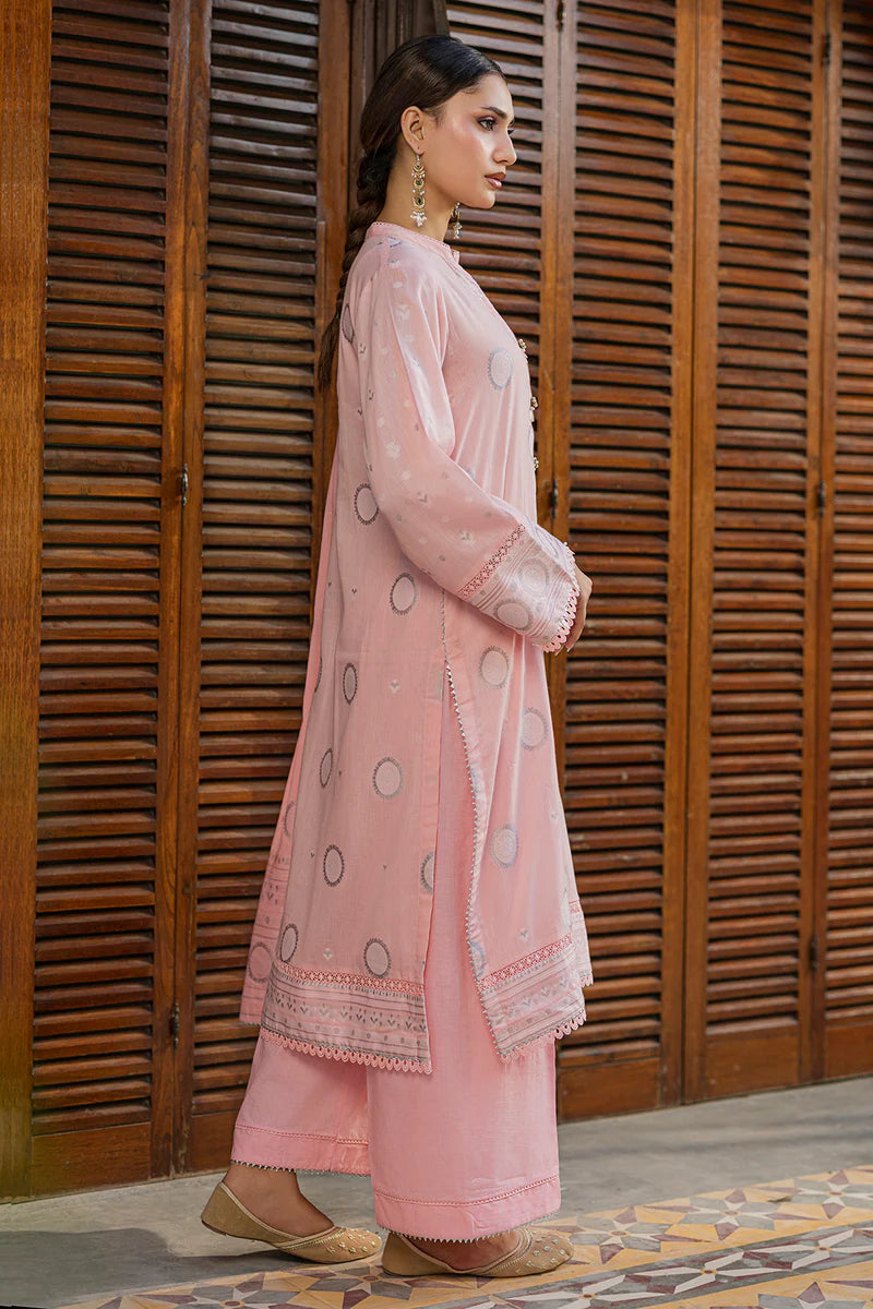 Tea Pink | Zellbury 3pc Unstitched Jacquard