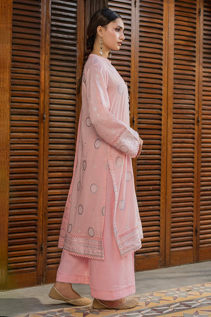 Tea Pink | Zellbury 3pc Unstitched Jacquard