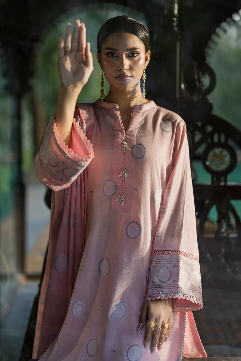 Tea Pink | Zellbury 3pc Unstitched Jacquard