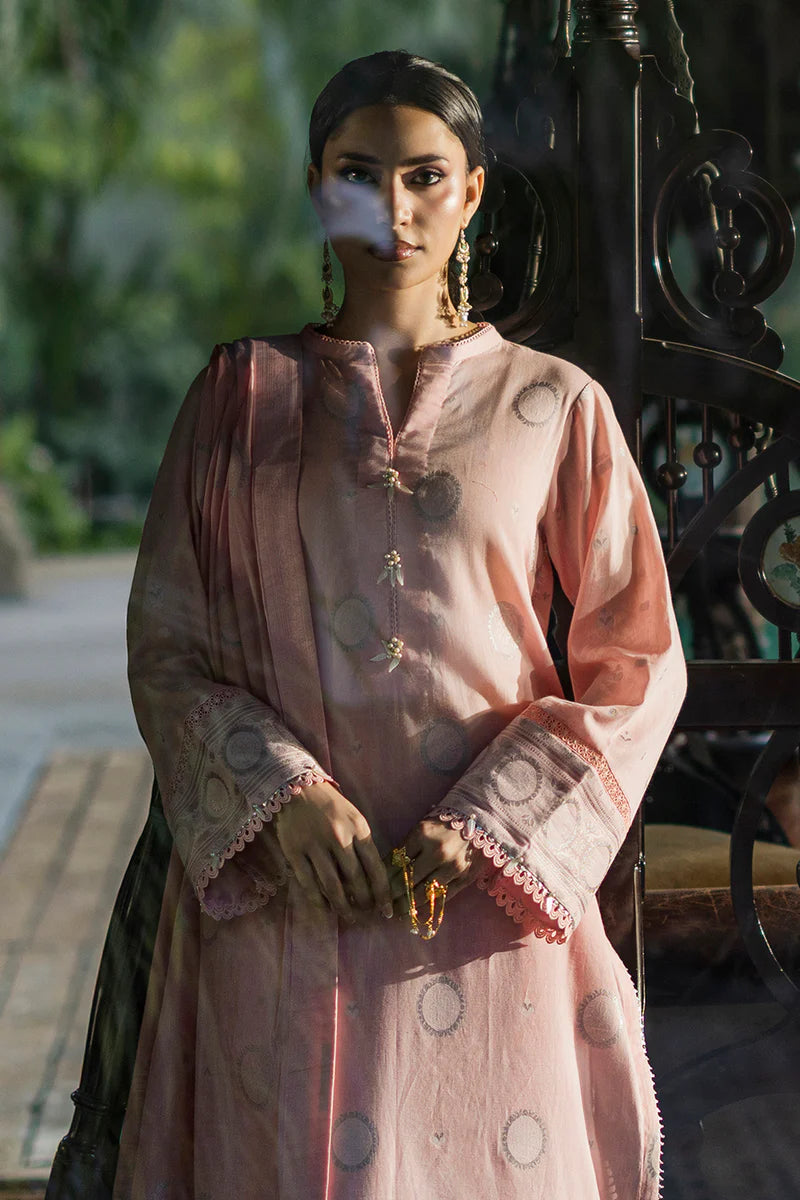 Tea Pink | Zellbury 3pc Unstitched Jacquard