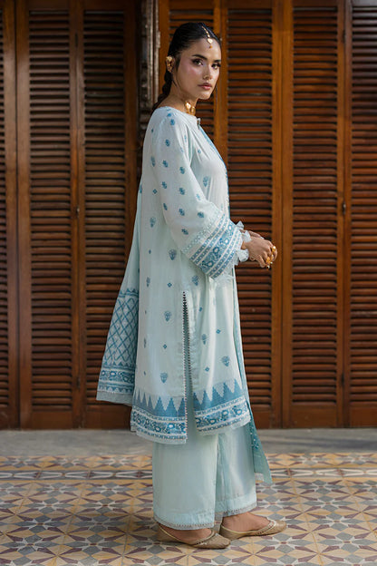 Sky Blue | Zellbury 3pc Unstitched Jacquard