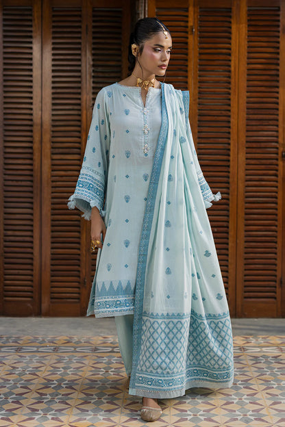 Sky Blue | Zellbury 3pc Unstitched Jacquard