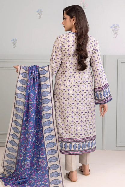 Light Grey Zellbury 3pc Unstitched Lawn Suit – Stylish Pakistani Lawn Outfit 2025
