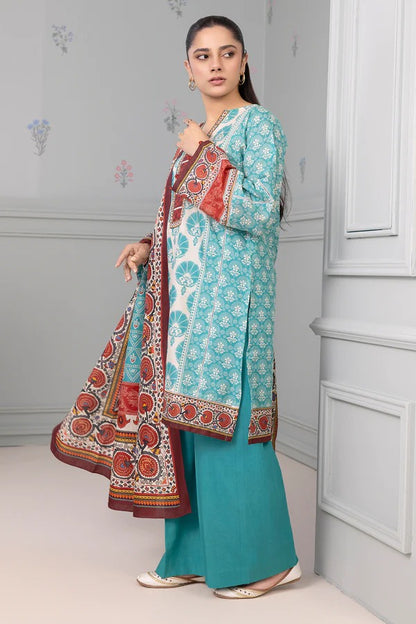 Aqua Zellbury 3pc Unstitched Lawn Suit – Stylish Pakistani Lawn Outfit 2025