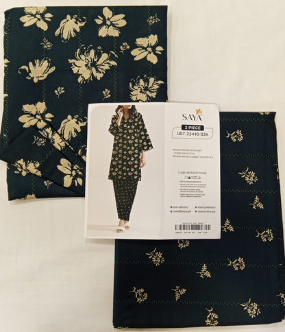 Green | Saya 2PC Unstitched Lawn Suit