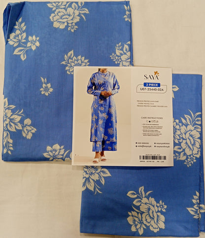 Blue | Saya 2PC Unstitched Lawn Suit