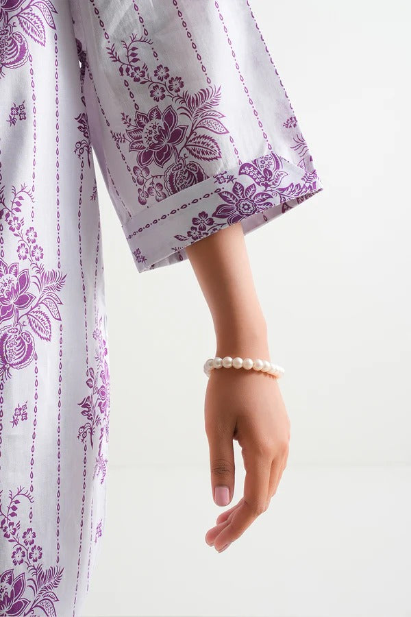 Lilac | Saya 2PC Unstitched Lawn Suit