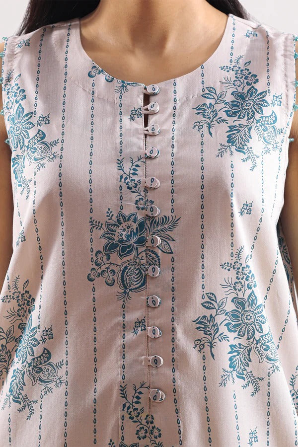 Cream | Saya 2PC Unstitched Lawn Suit