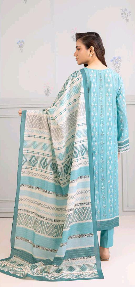 Aqua Zellbury 3pc Unstitched Lawn Suit – Stylish Pakistani Lawn Outfit 2025