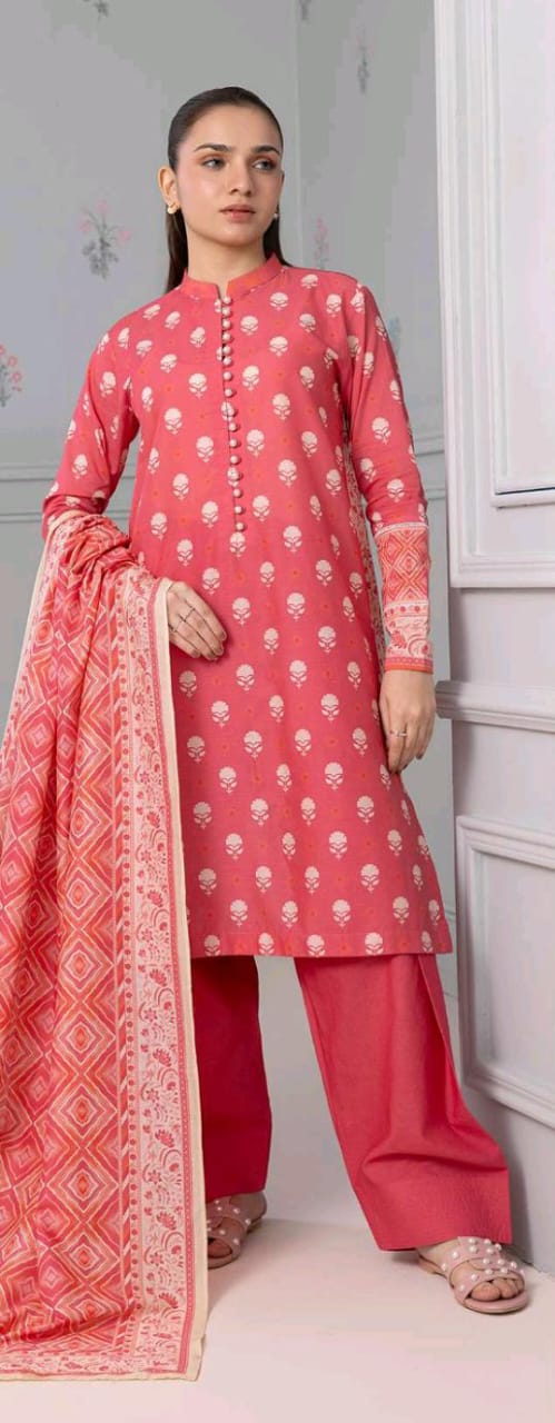 Coral Zellbury 3pc Unstitched Lawn Suit – Stylish Pakistani Lawn Outfit 2025