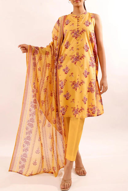 Mustard | Saya 3pc Unstitched Lawn Suit