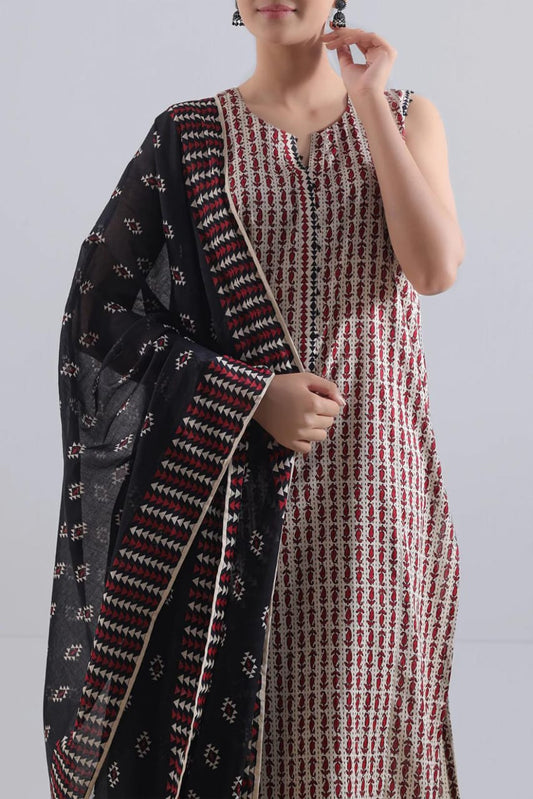 Beige | Saya 3pc Unstitched Lawn Suit