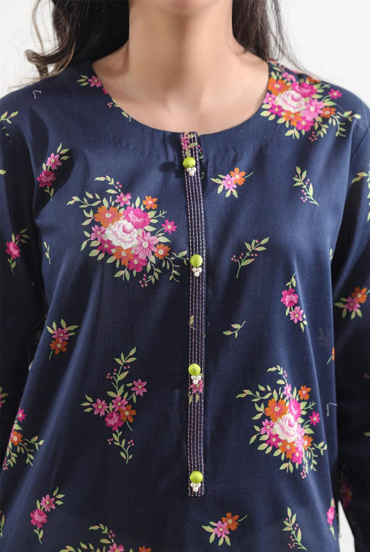 Dark Blue | Saya 3pc Unstitched Lawn Suit