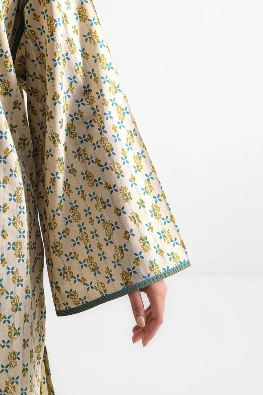 Beige | Saya 3pc Unstitched Lawn Suit