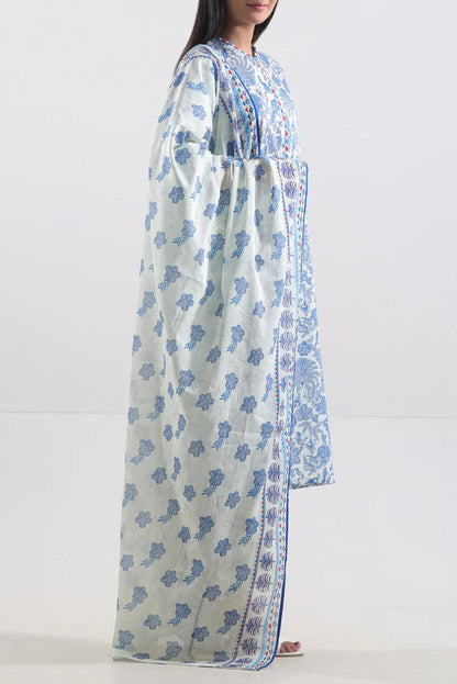 Cream | Saya 3pc Unstitched Lawn Suit