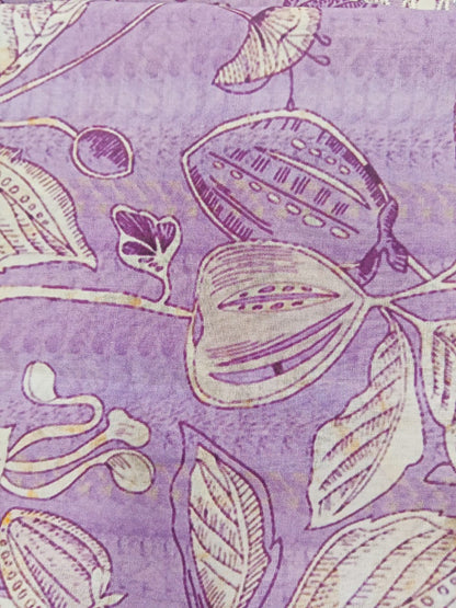 Light Purple | SAYA 3pc Unstitched Lawn Suit | Brenish