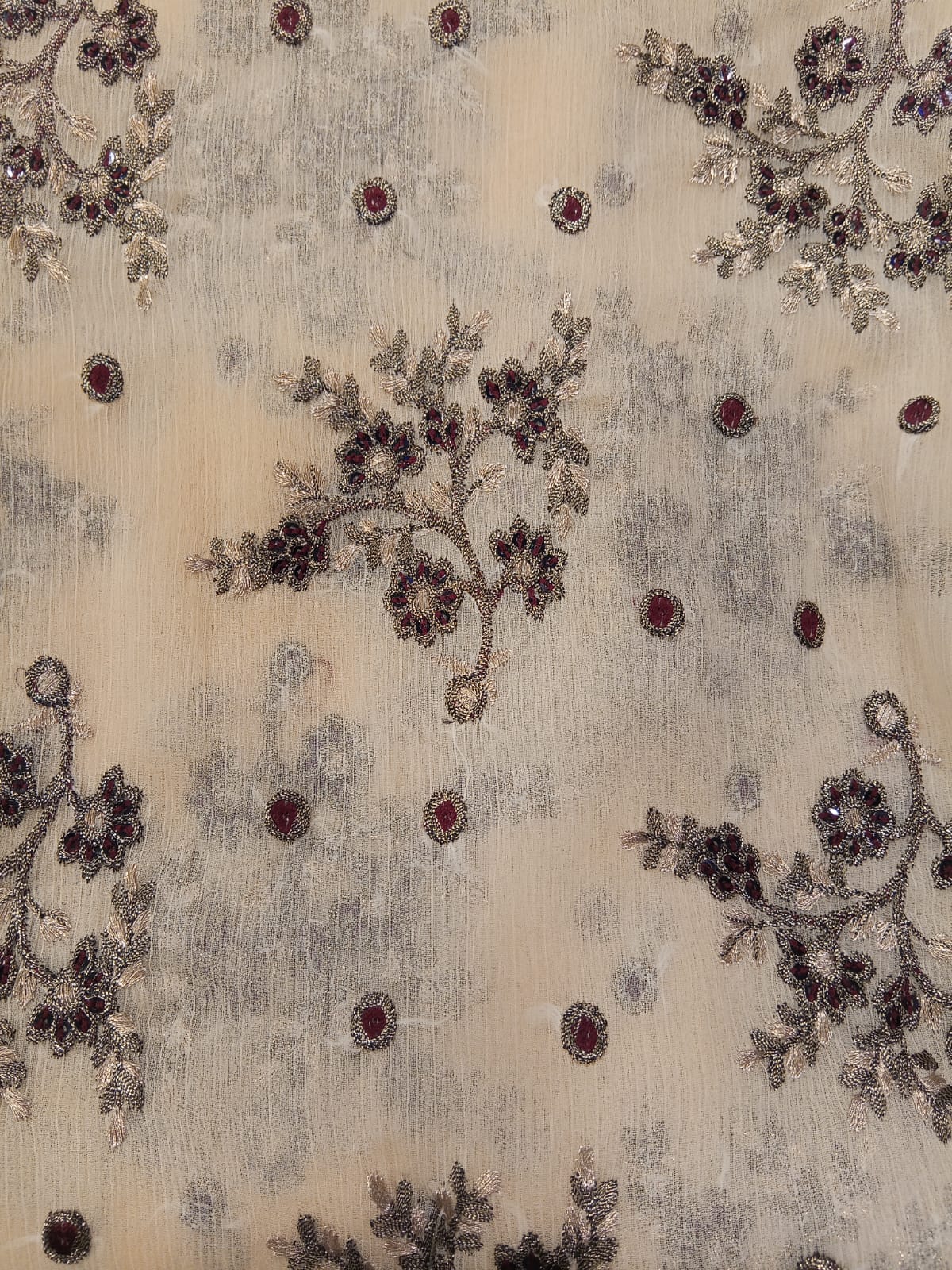 Light Salmon | Luxury Chiffon Embroidered