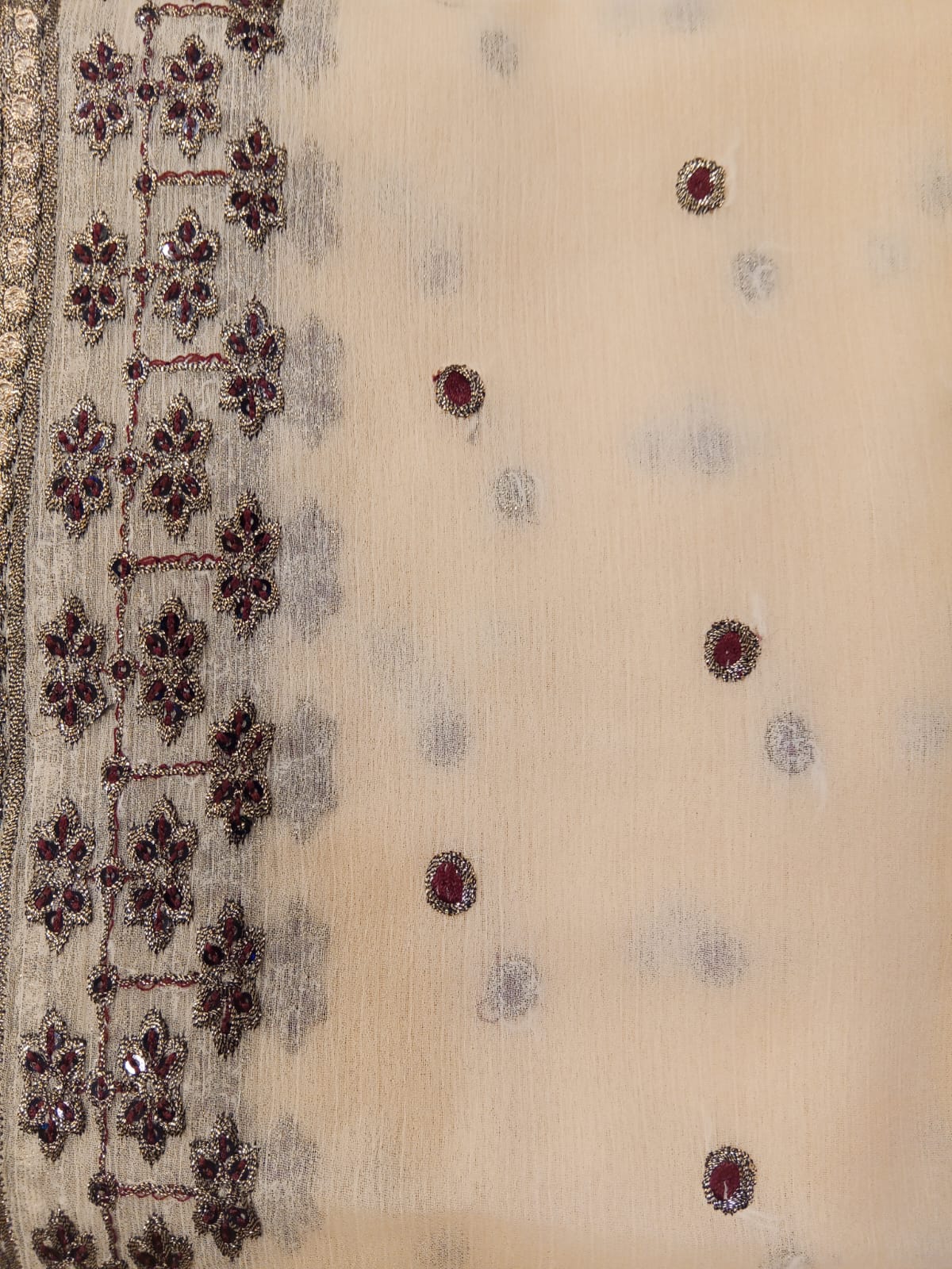 Light Salmon | Luxury Chiffon Embroidered