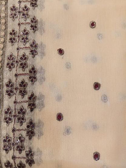 Light Salmon | Luxury Chiffon Embroidered