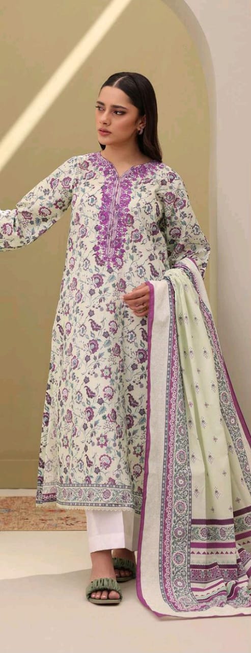 Aqua | Zellbury 2pc Unstitched Embroidered Suit