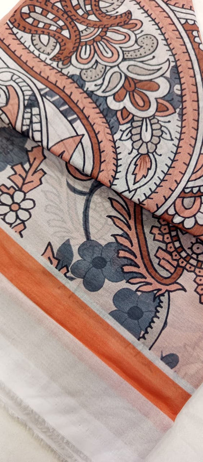 Gull BAHAR 3pc Unstitched Lawn Collection - Orange