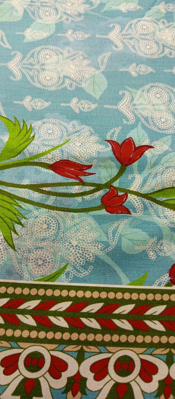 Gull BAHAR 3pc Unstitched Lawn Collection - Sky Blue
