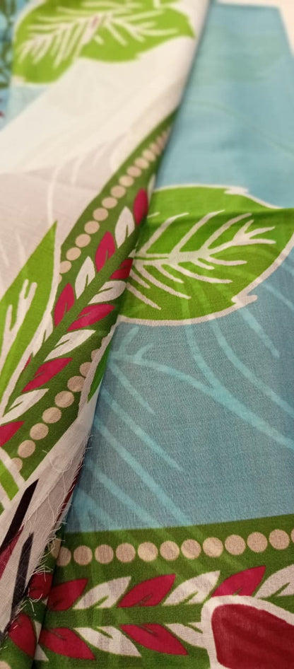 Gull BAHAR 3pc Unstitched Lawn Collection - Sky Blue