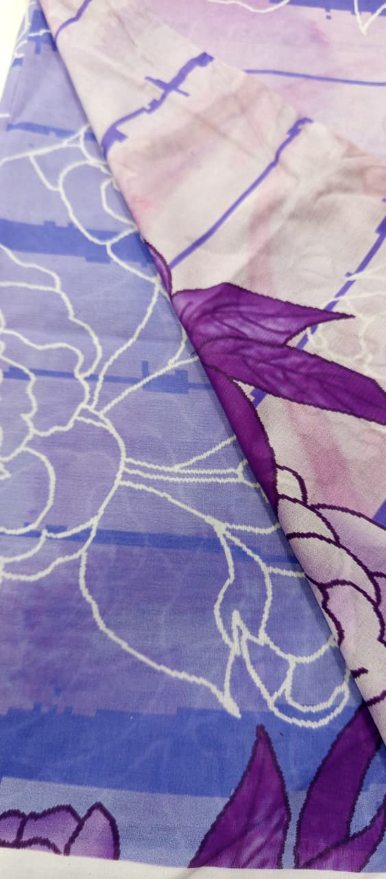 Gull BAHAR 3pc Unstitched Lawn Collection - Purple