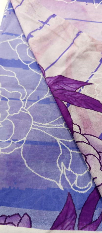 Gull BAHAR 3pc Unstitched Lawn Collection - Purple