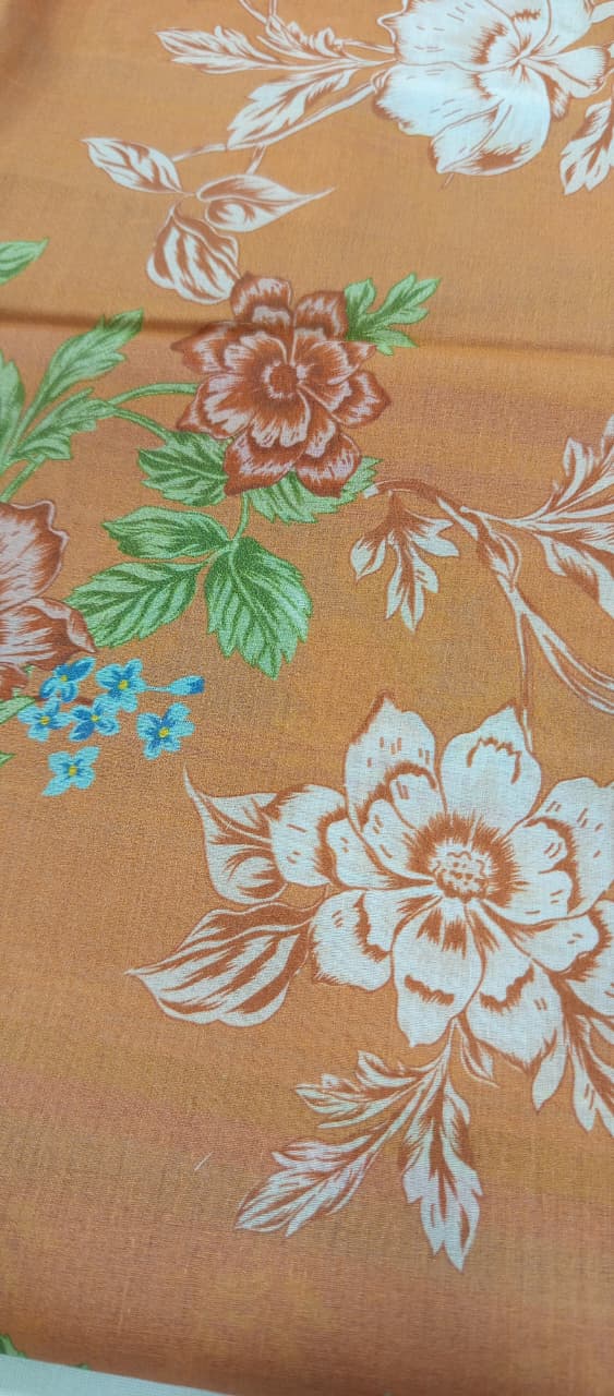 Gull Bahar by Binaas 3pc Unstitched Lawn Collection – Mustard Orange