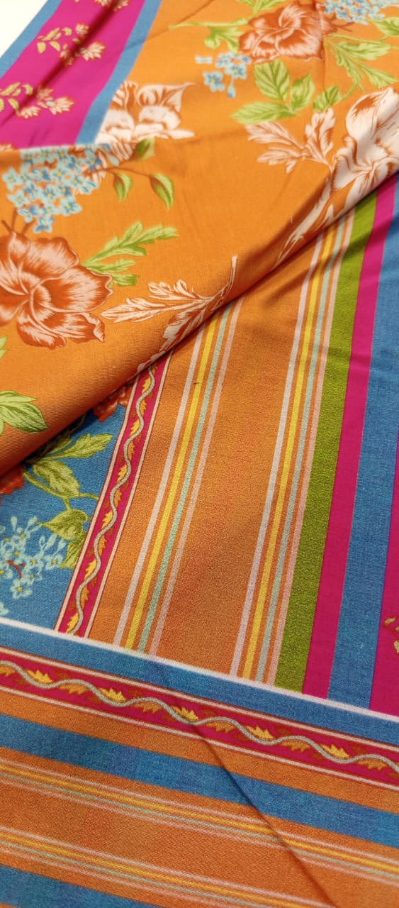 Gull Bahar by Binaas 3pc Unstitched Lawn Collection – Mustard Orange